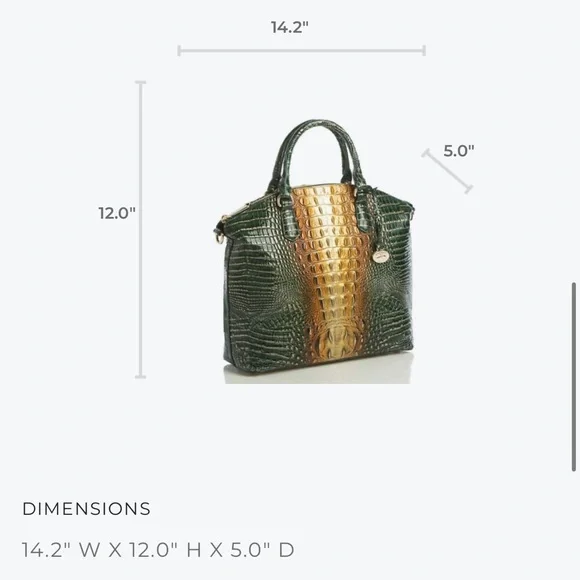 Brahmin Large Duxbury Bayleaf Ombre Satchel Handbag and Ady Wallet - SOLD OUT!!! - Picture 9 of 10